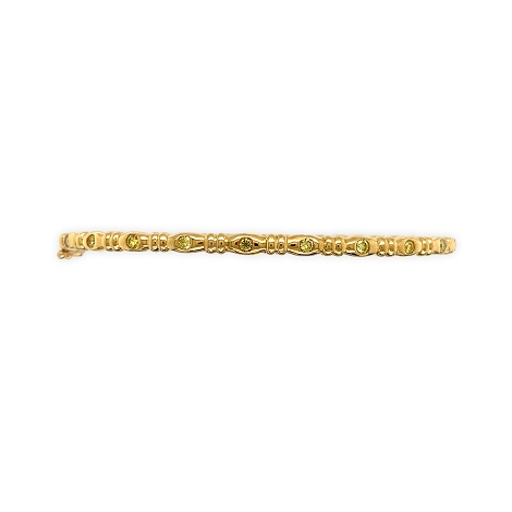 18k Yellow Gold Bangle with Round Yellow Diamonds (.33ct tw)   j7625